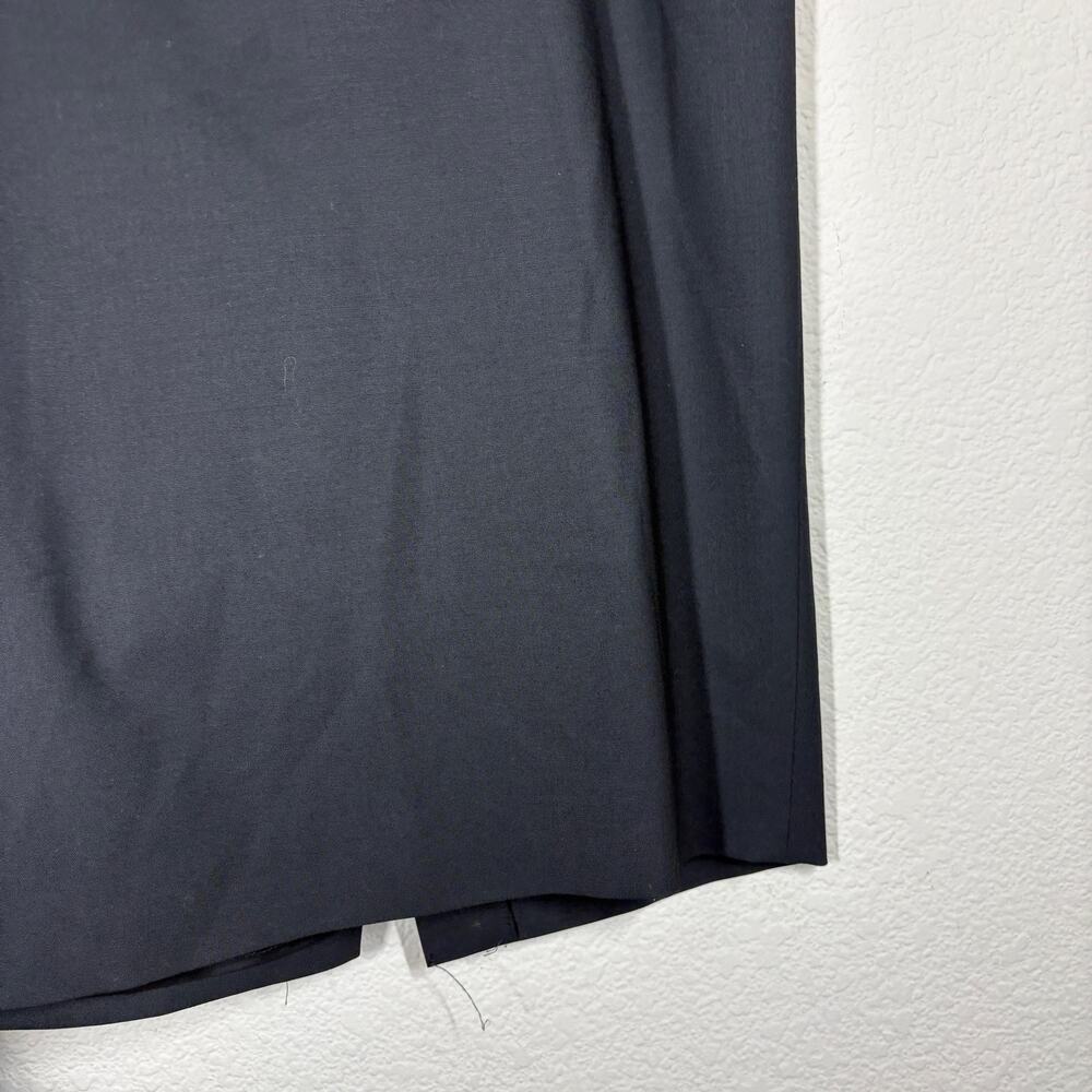 Theory Womens Size 0 Skinny Pencil Skirt Black Wool Blend Stretch Back Career - Picture 5 of 9